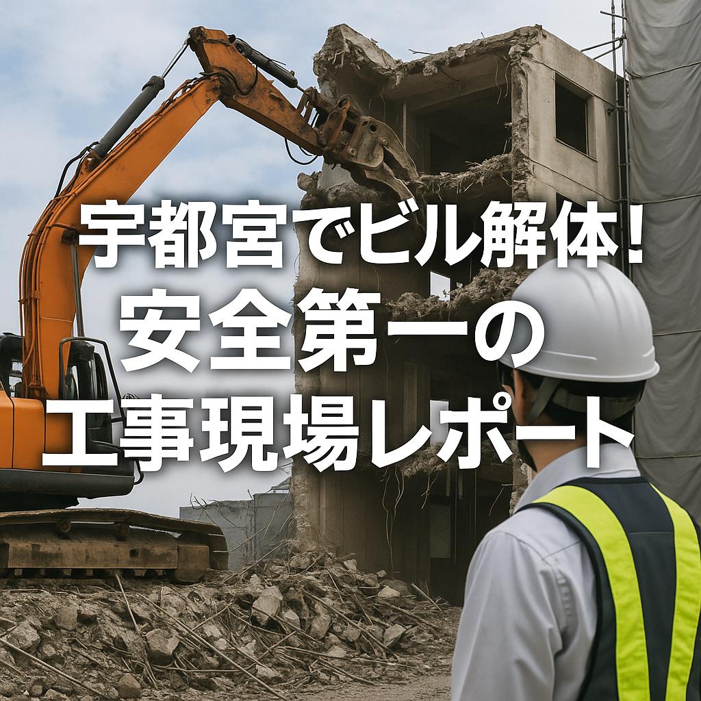 宇都宮でビル解体！安全第一の工事現場レポート