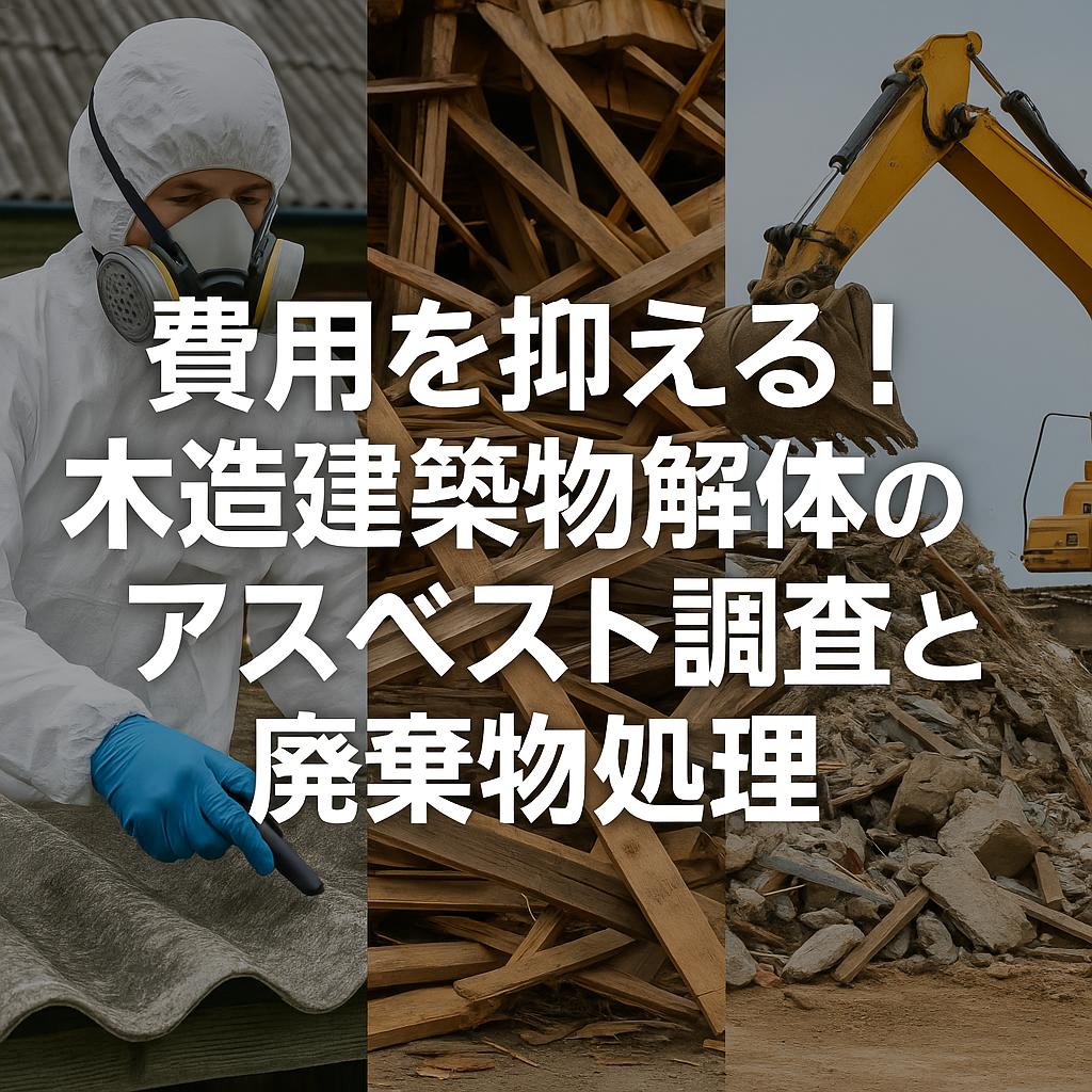 費用を抑える！木造建築物解体のアスベスト調査と廃棄物処理